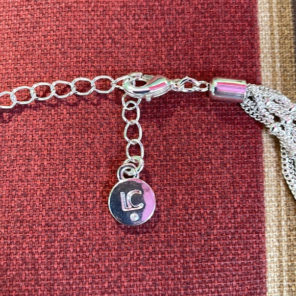 Liz Claiborne Three Tier Necklace and Matching Dangling Earring Set - Picture 3 of 4